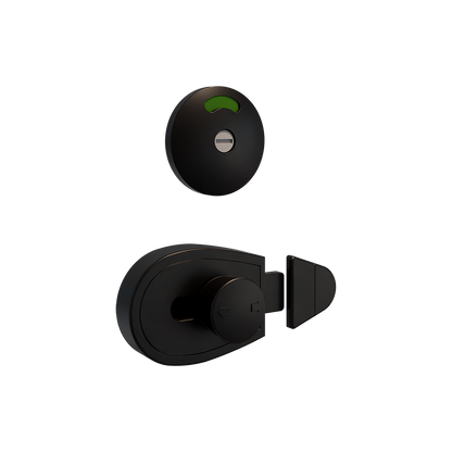 Xcel Series Slide Lock and Indicator Set – Designer Black - With Screw Fixings