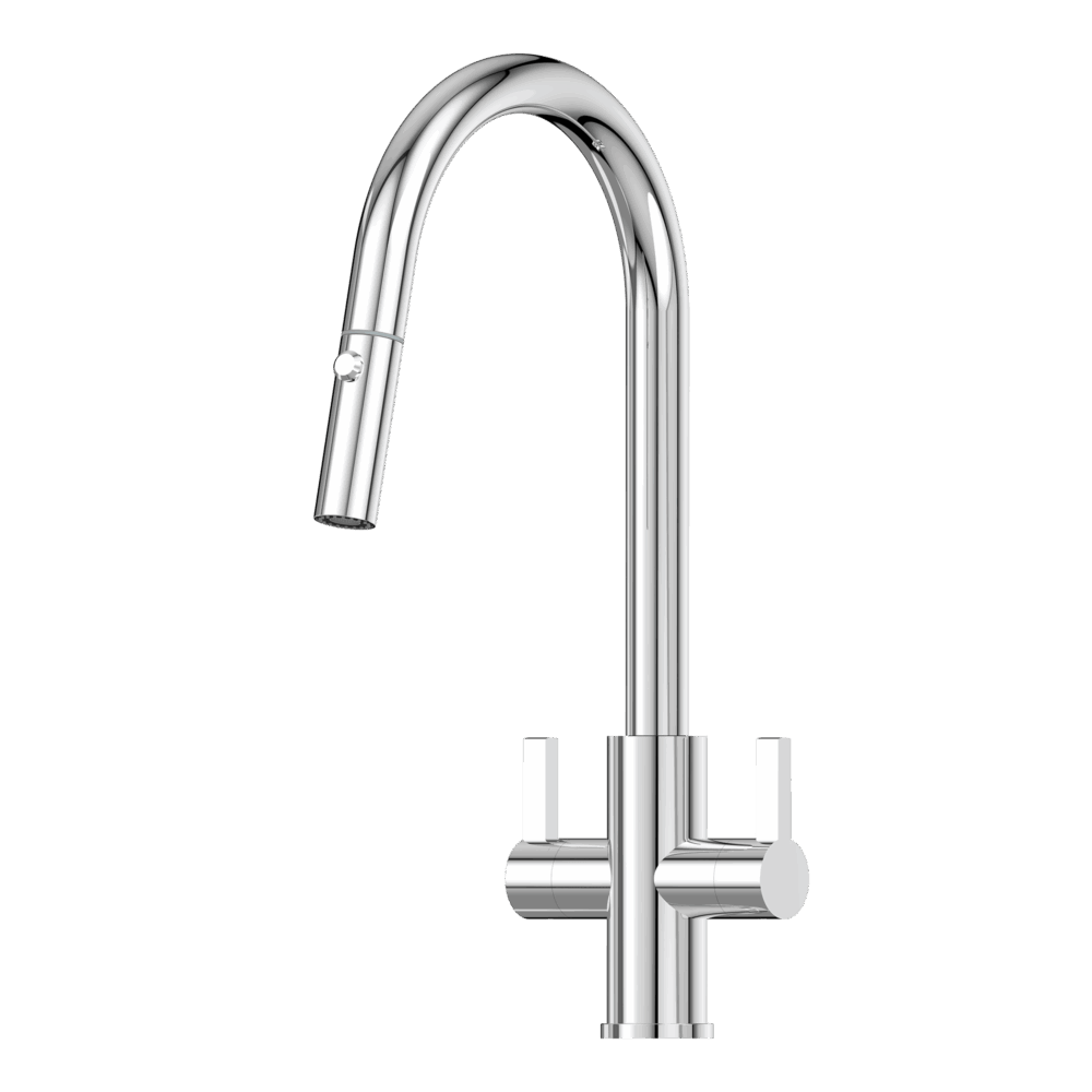 XSSENCE 316 Stainless Steel Gooseneck  XPRESSFIT retractable tap with lever handles Chrome