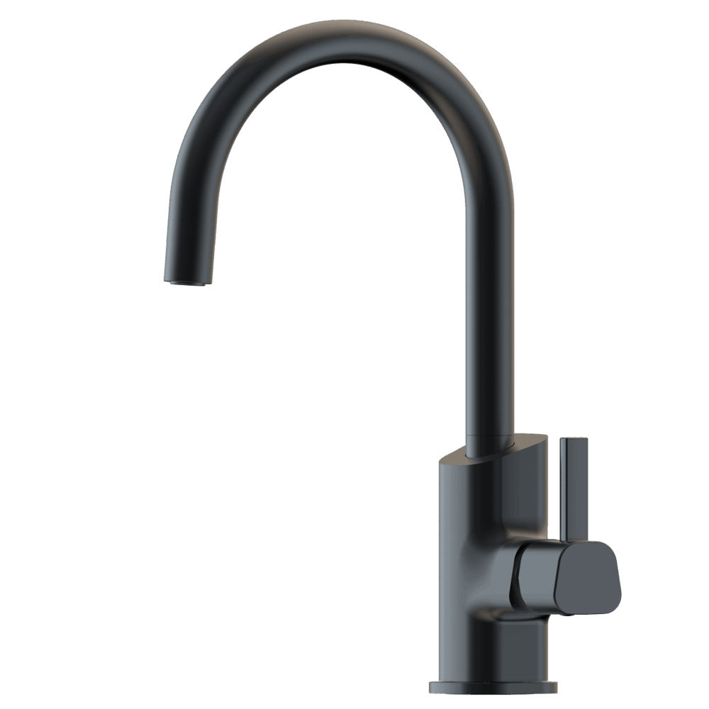 XPO  Stainless Steel Gooseneck XPRESSFIT mixer Matt Black