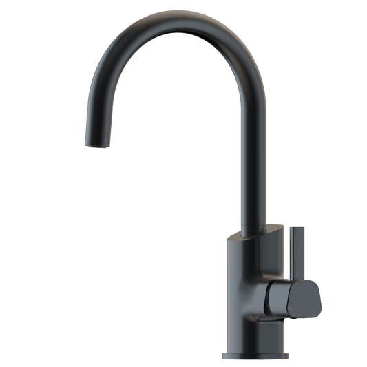 XPO  Stainless Steel Gooseneck XPRESSFIT mixer Matt Black
