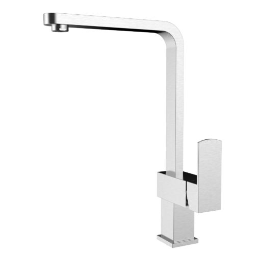 XEC Stainless Steel XPRESSFIT mixer with linear surface body & handle Satin