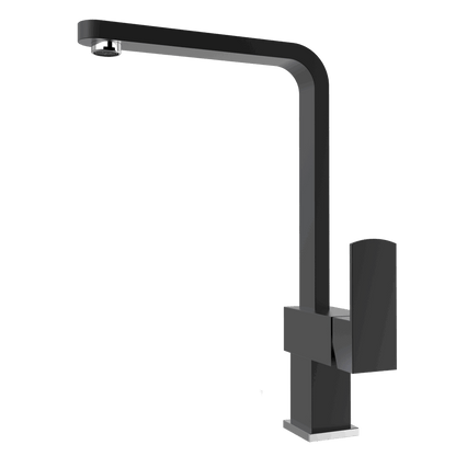 XEC Stainless Steel XPRESSFIT mixer with linear surface body & handle Black & Bling