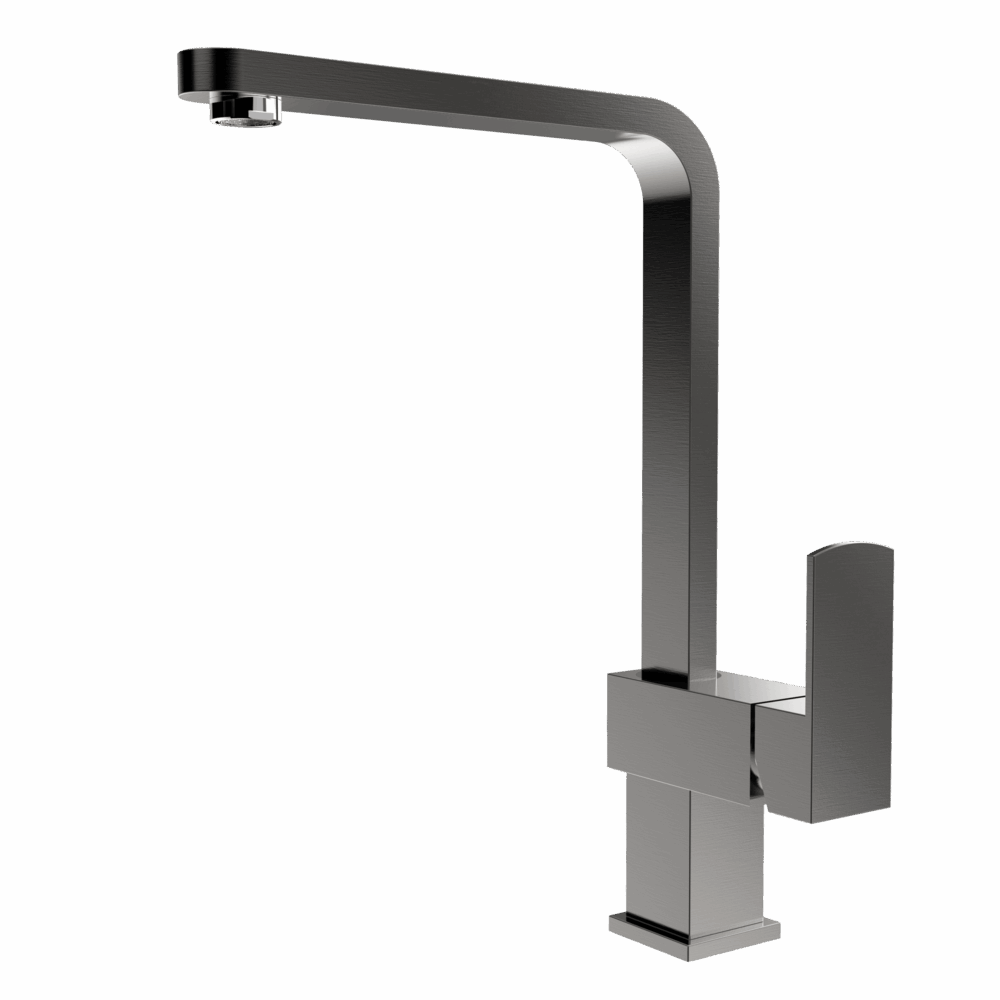 XEC Stainless Steel XPRESSFIT mixer with linear surface body & handle Gun Metal