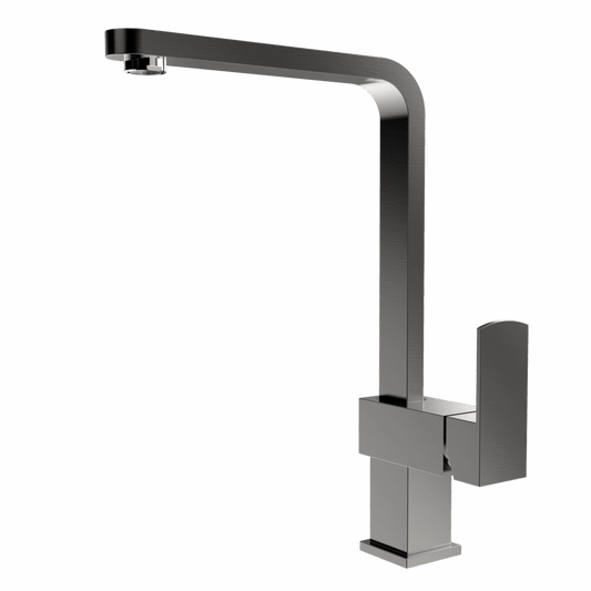 XEC Stainless Steel XPRESSFIT mixer with linear surface body & handle Gun Metal