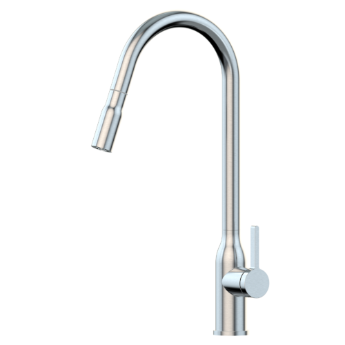 XTRAVERT  Stainless Steel Tall Gooseneck XPRESSFIT mini pull out mixer  Satin