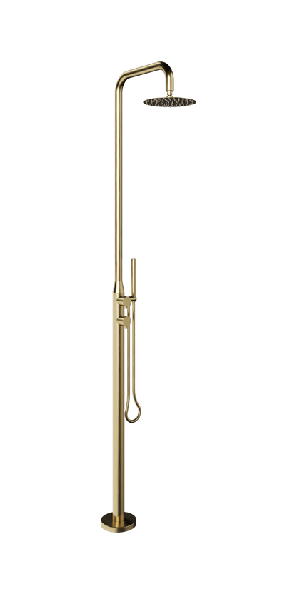 Lamezia Marine Grade Outdoor Shower - Brushed Brass