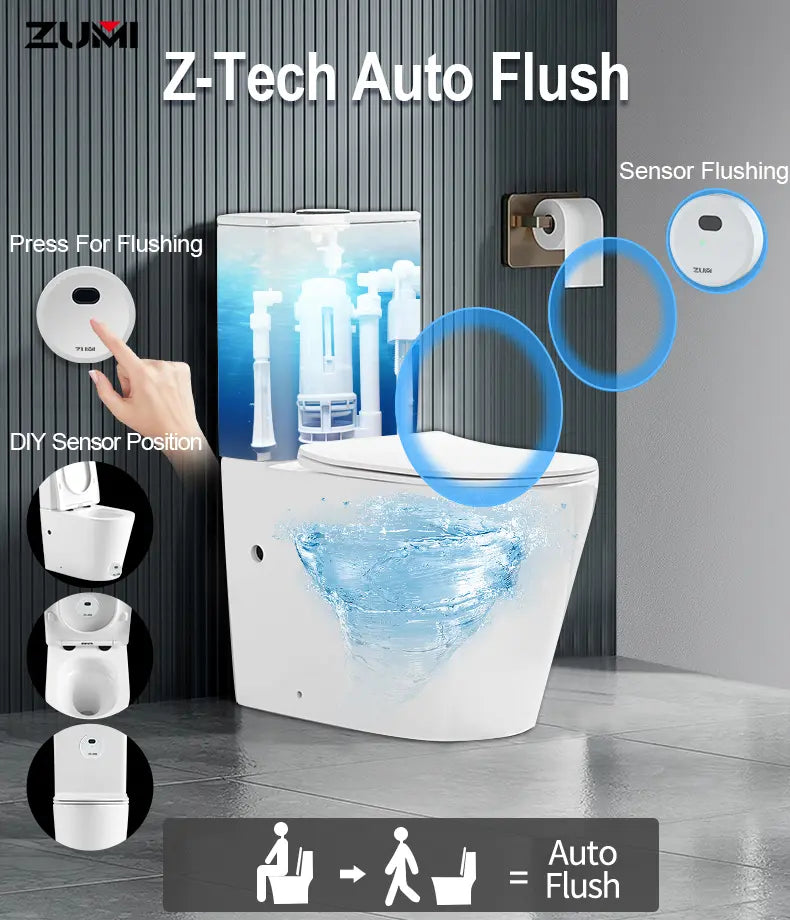 Z-Tech Auto Flush Device For Back To Wall Toilets