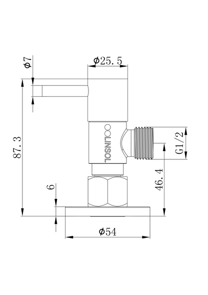 Zarah Easy Turn Cistern Tap - Brushed Brass