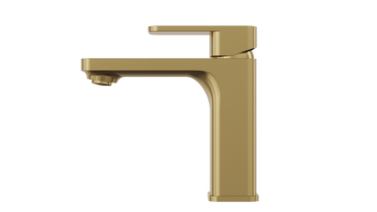 Zia Basin Mixer - Brushed Brass