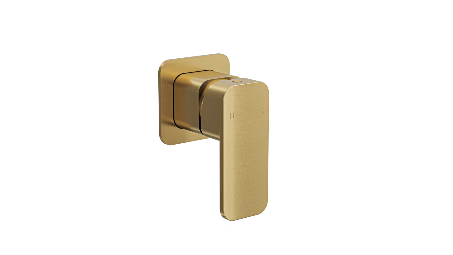 Zia Wall Mixer Trim Kit - Brushed Brass