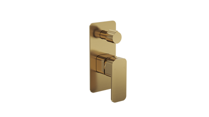 Zia Wall Mixer with Divertor - Brushed Brass