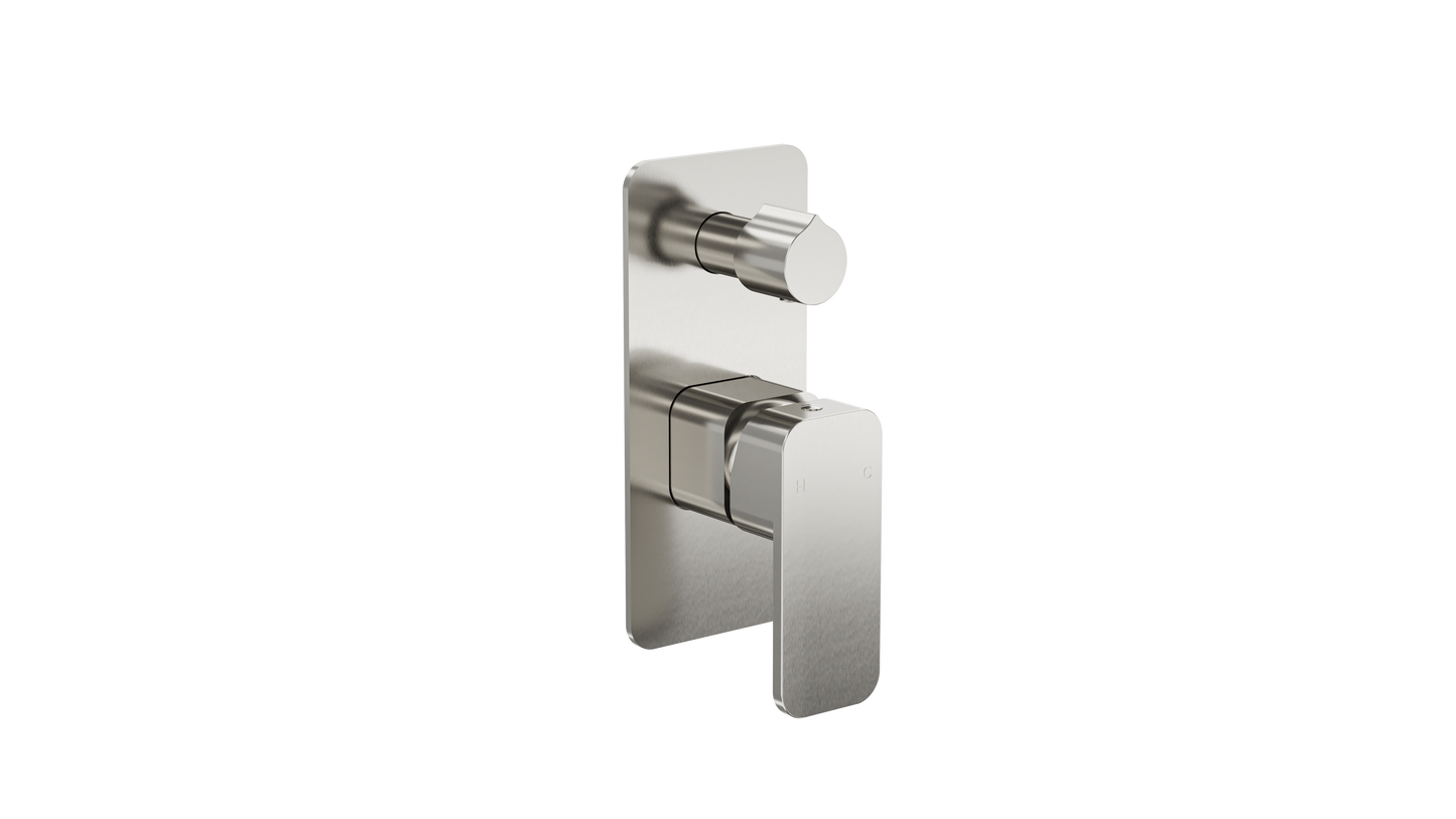 Zia Wall Mixer with Divertor - Brushed Nickel