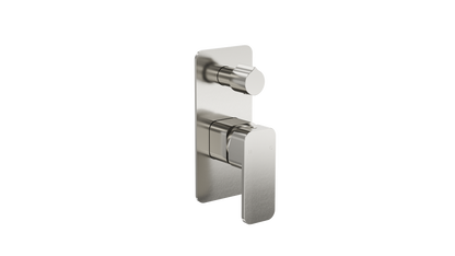 Zia 1-Plate Wall Mixer with Divertor Trim Kit - Brushed Nickel