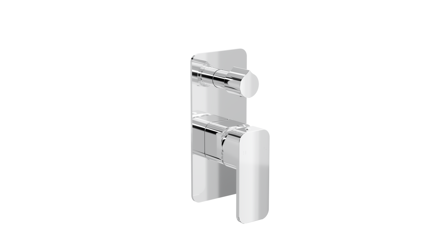 Zia 1-Plate Wall Mixer with Divertor Trim Kit - Chrome