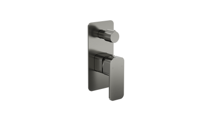 Zia 1-Plate Wall Mixer with Divertor Trim Kit - Gunmetal