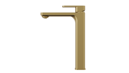 Zia Tall Basin Mixer - Brushed Brass