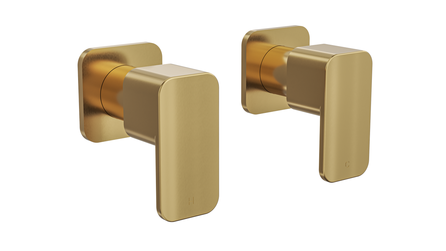 Zia Wall Top Assemblies - Brushed Brass