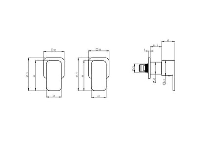 Zia Wall Top Assemblies - Gunmetal
