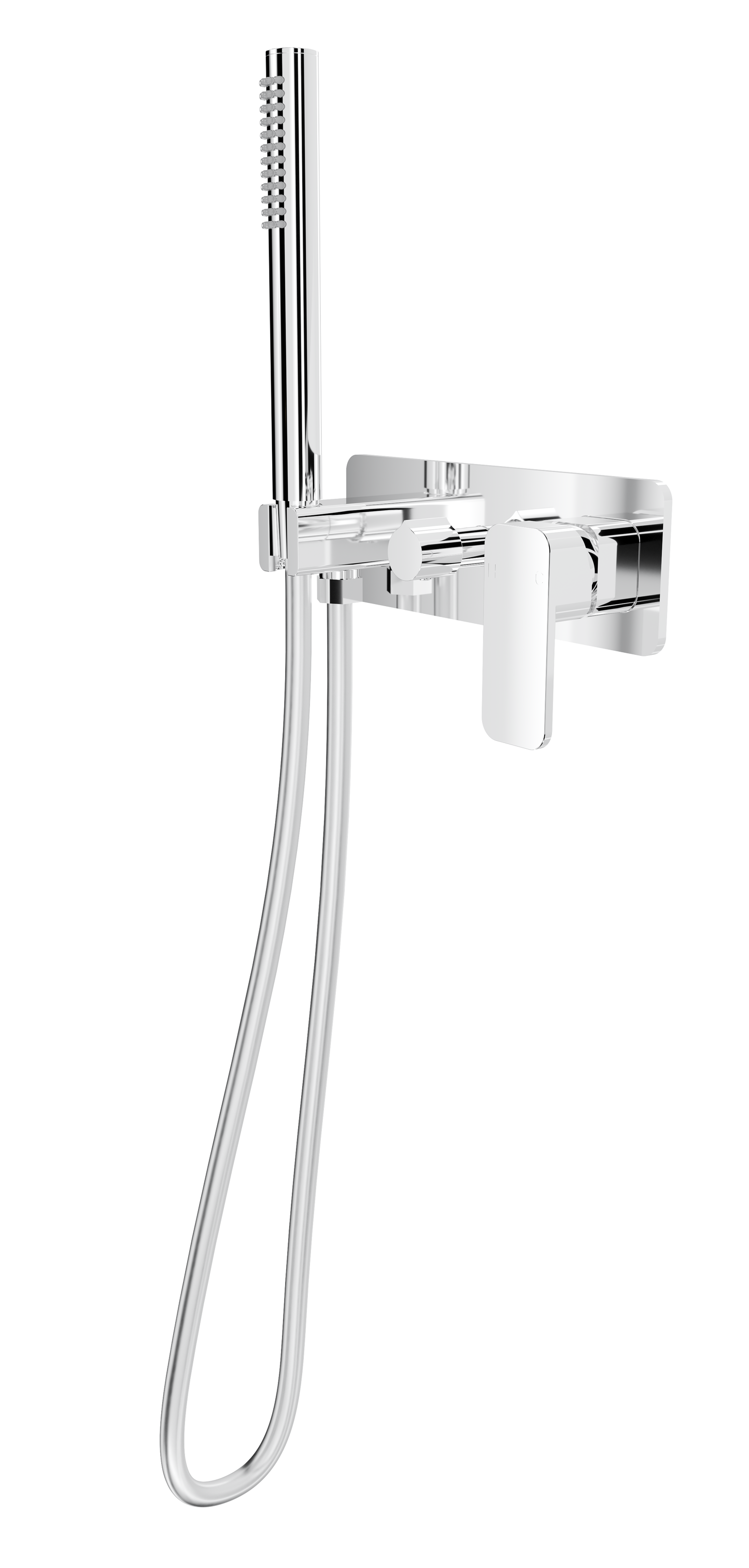 Zia 1-Plate Wall Mixer with Hand Shower Trim Kit - Chrome