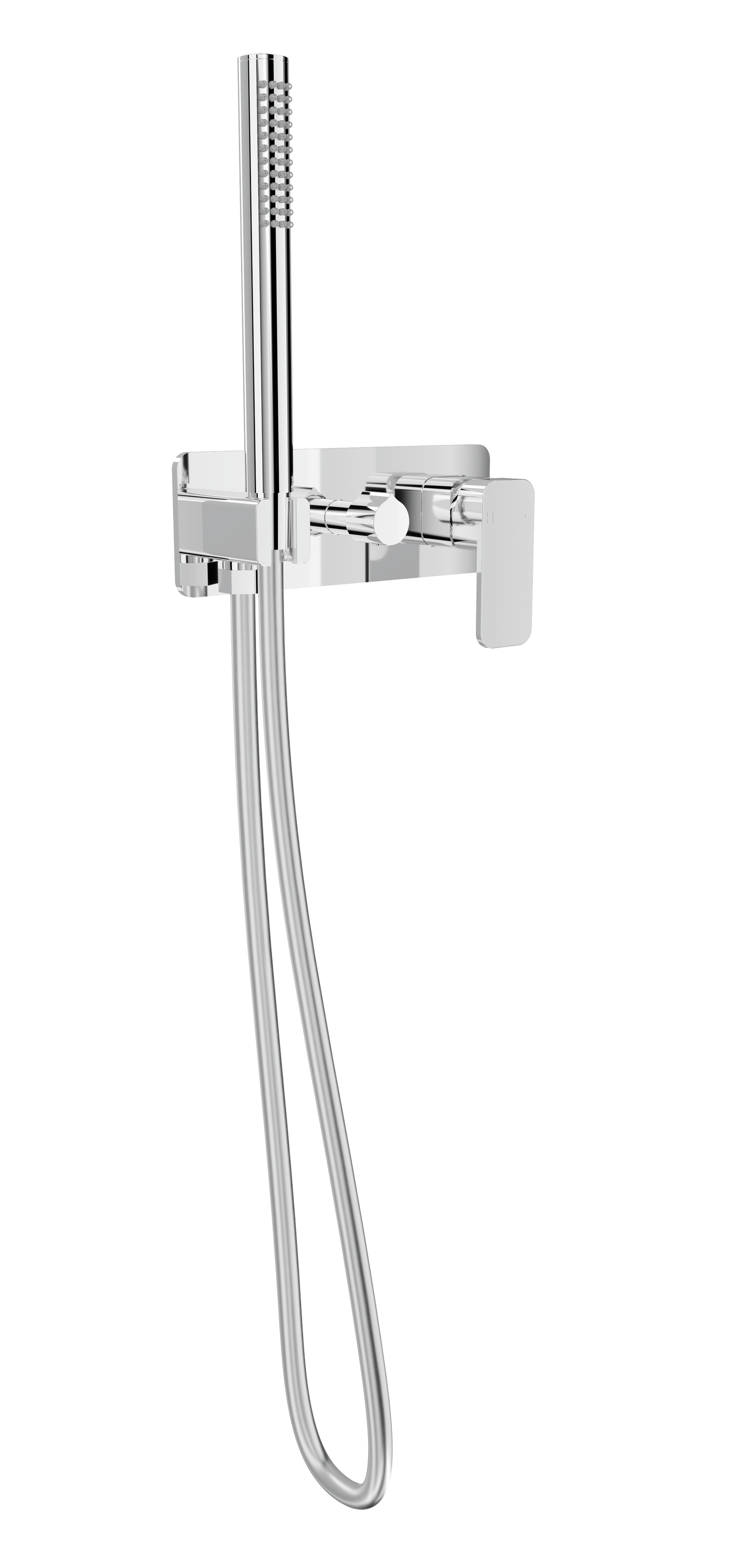 Zia 1-Plate Wall Mixer with Hand Shower Trim Kit - Chrome