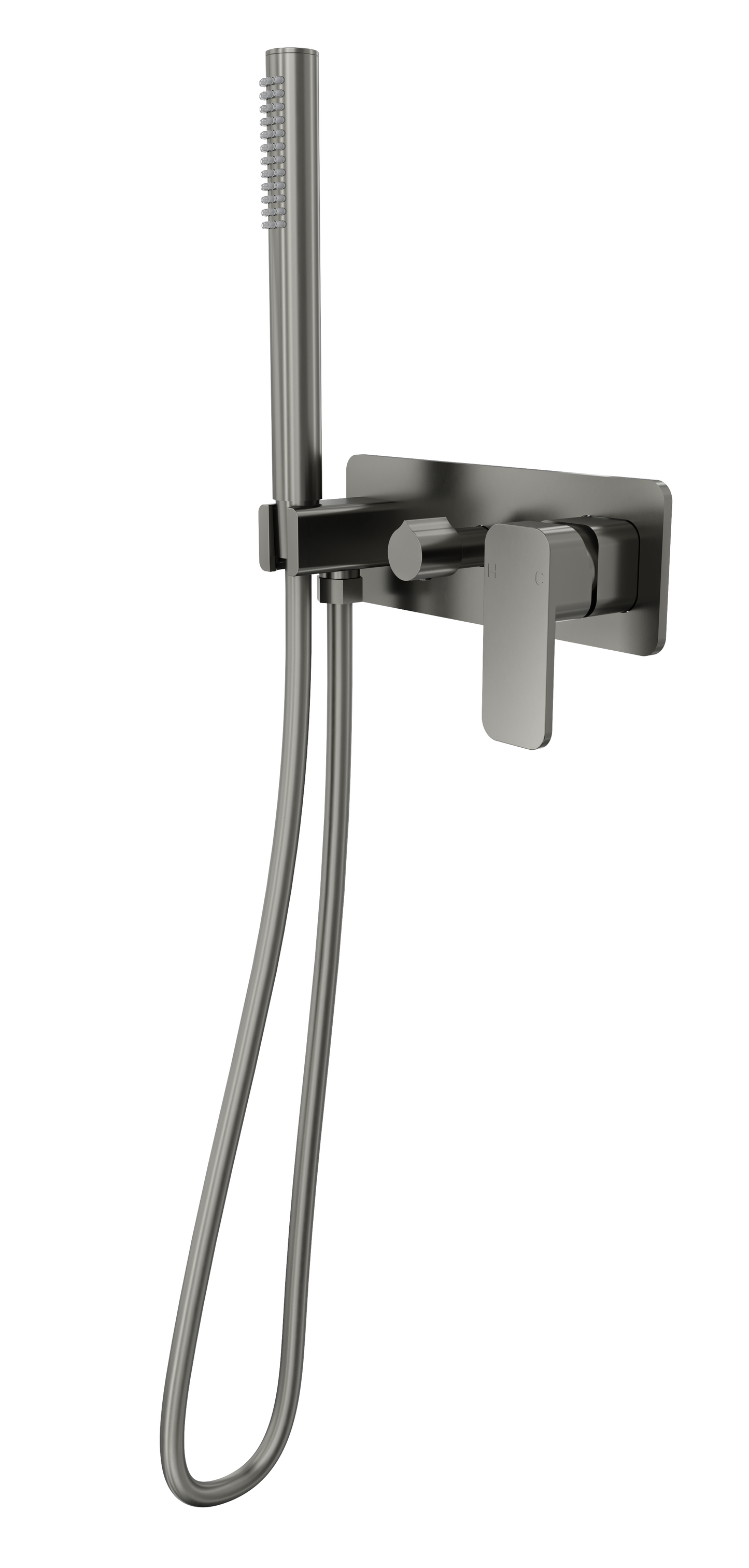 Zia Wall Mixer with Hand Shower - Gunmetal