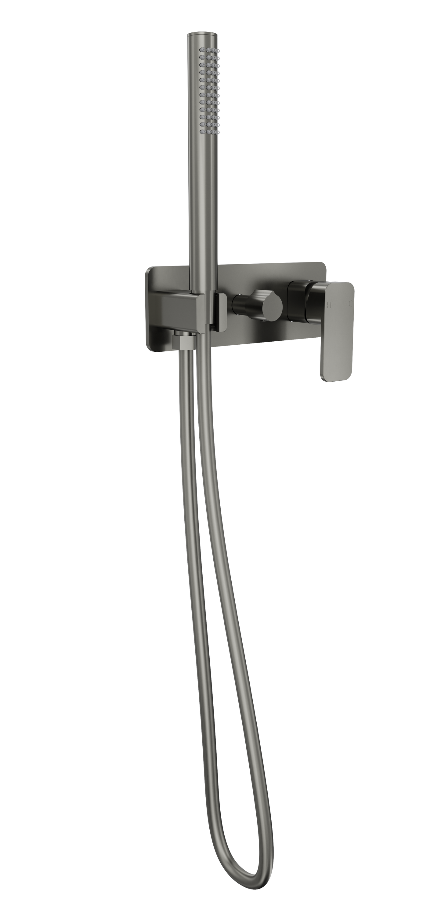 Zia Wall Mixer with Hand Shower - Gunmetal