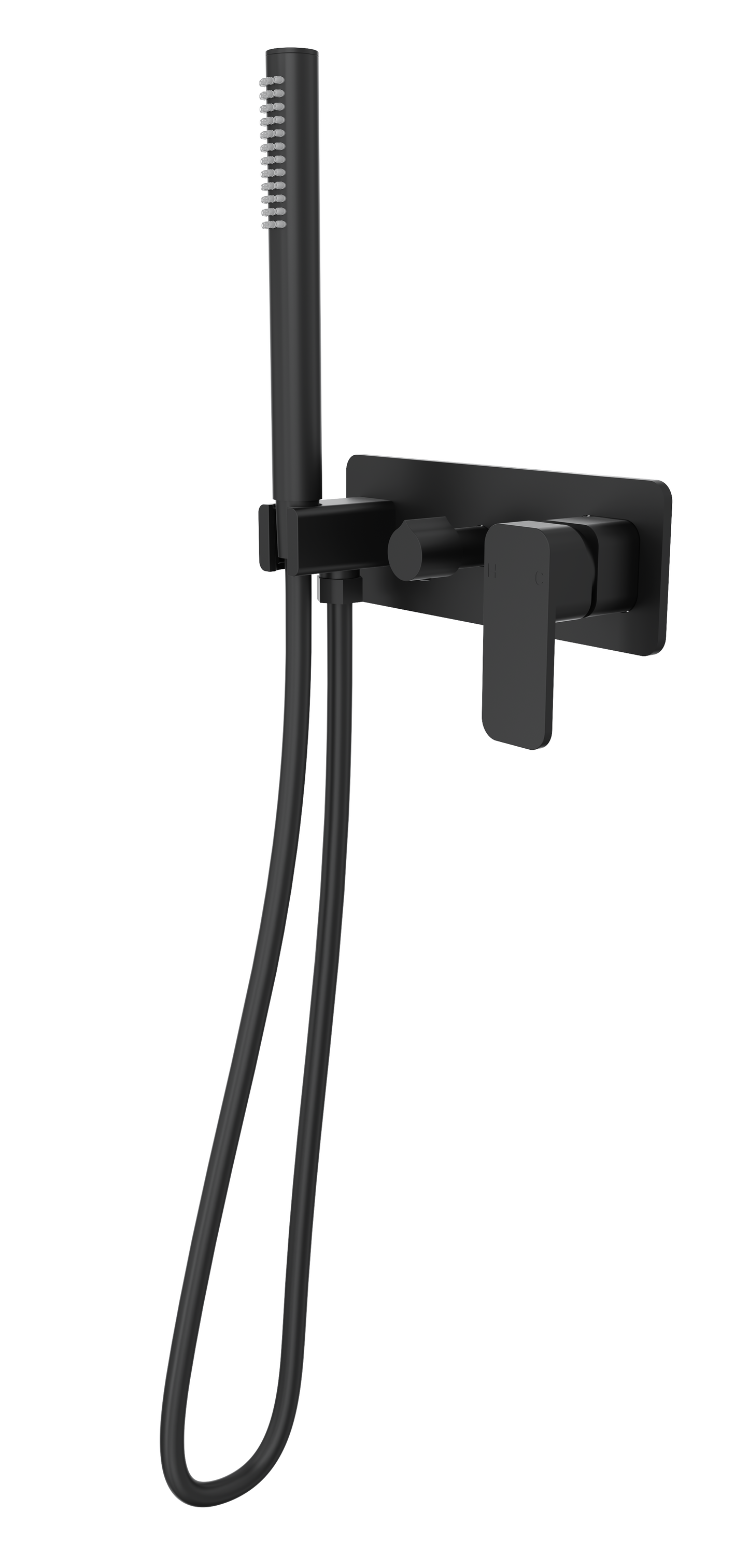 Zia Wall Mixer with Hand Shower - Matte Black