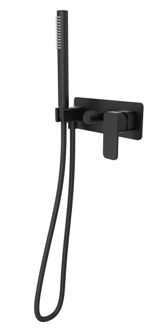 Zia Wall Mixer with Hand Shower - Matte Black