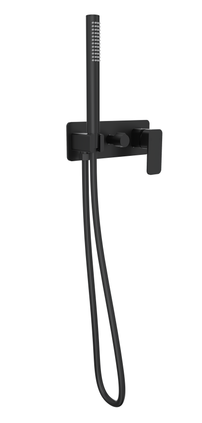 Zia Wall Mixer with Hand Shower - Matte Black