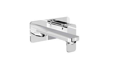 Zia 1-Plate Wall Basin or Bath Mixer Trim Kit - Chrome