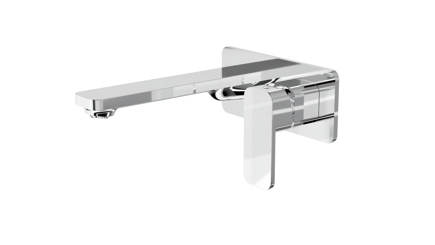 Zia 1-Plate Wall Basin or Bath Mixer Trim Kit - Chrome