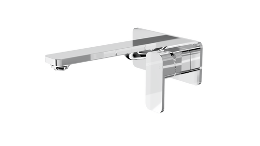 Zia 1-Plate Wall Basin or Bath Mixer Trim Kit - Chrome
