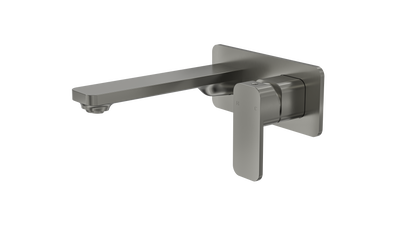 Zia 1-Plate Wall Basin or Bath Mixer Trim Kit - Gunmetal