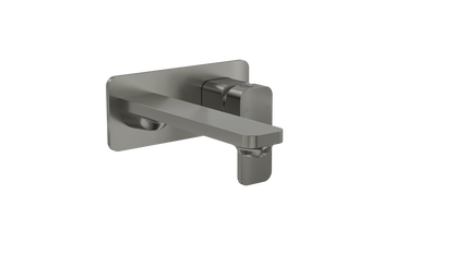 Zia 1-Plate Wall Basin or Bath Mixer Trim Kit - Gunmetal