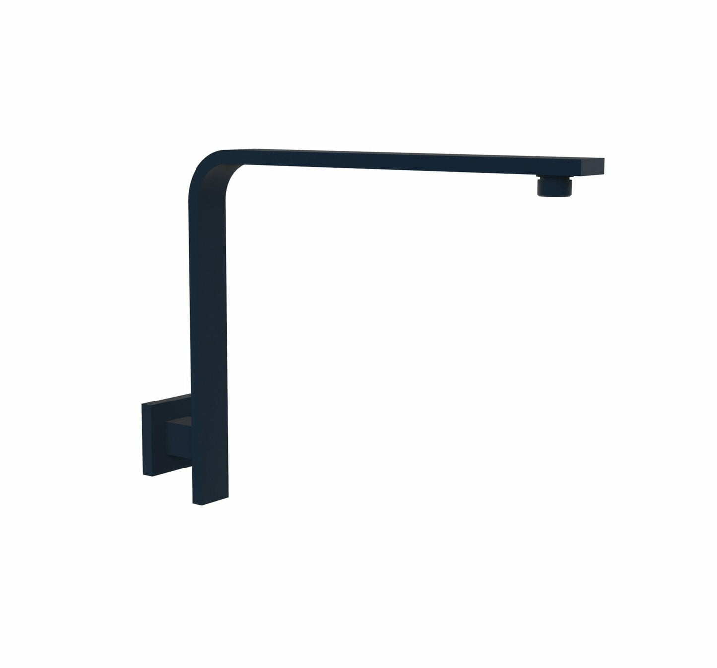 Rectangle Curved Wall Shower Arm - Matt Black