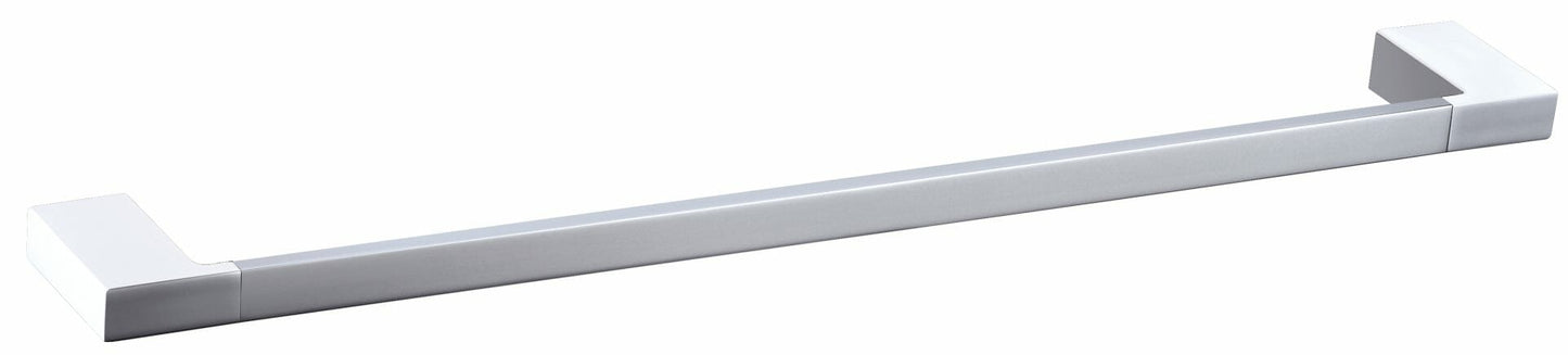 Eden Single Towel Rail 600 mm - Chrome & White