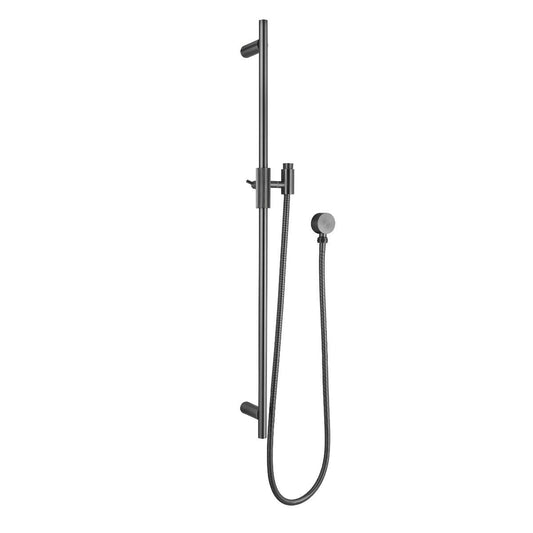CADDENCE Brushed Gun Metal Grey Shower Rail without Handheld Shower