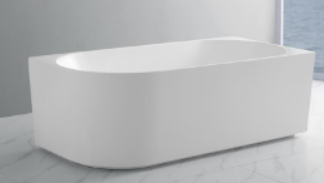 1500mm Elivia Right Corner Back to Wall Bathtub - No Overflow - Matte White