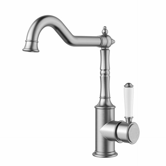 Clasico  Sink Mixer Ceramic handle  in Brushed Nickel
