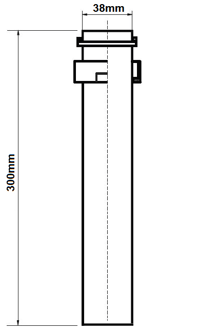 Vertical Extension Pipe for AU4040 - Chrome