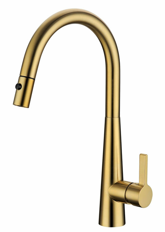 Otus Pull Out Sink Mixer - Brushed Gold