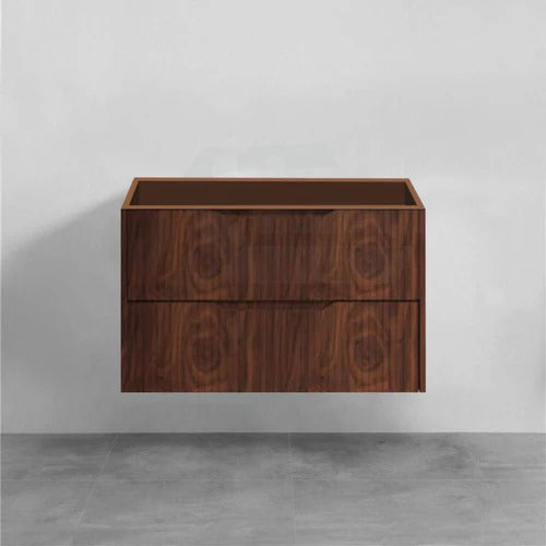 900mm Bali Wall Hung Vanity - MDF - Brown oak