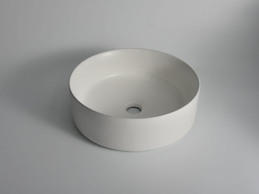 Levenge - 360mm Matte White Round Fine Ceramic Above Counter Basin - CLA-524B-MW  -  360x360x120mm