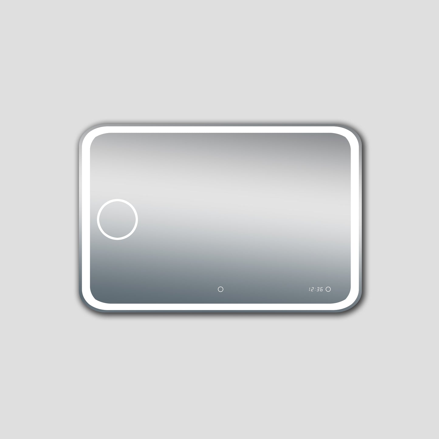 LED Frameless Mirror with Magnifier and Digital  Clock - LDT 1500x800mm