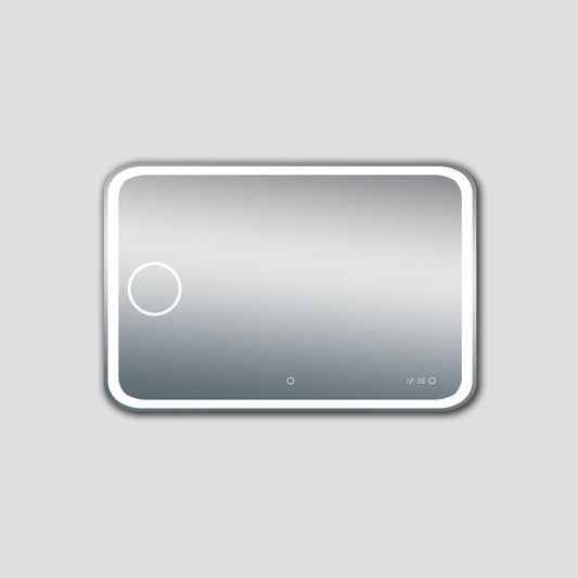 LED Frameless Mirror with Magnifier and Digital  Clock - LDT 1500x800mm