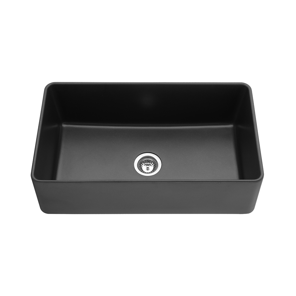 838mm Quartz Farmhouse Kitchen Sink - Single Bowl - Matte Grey
