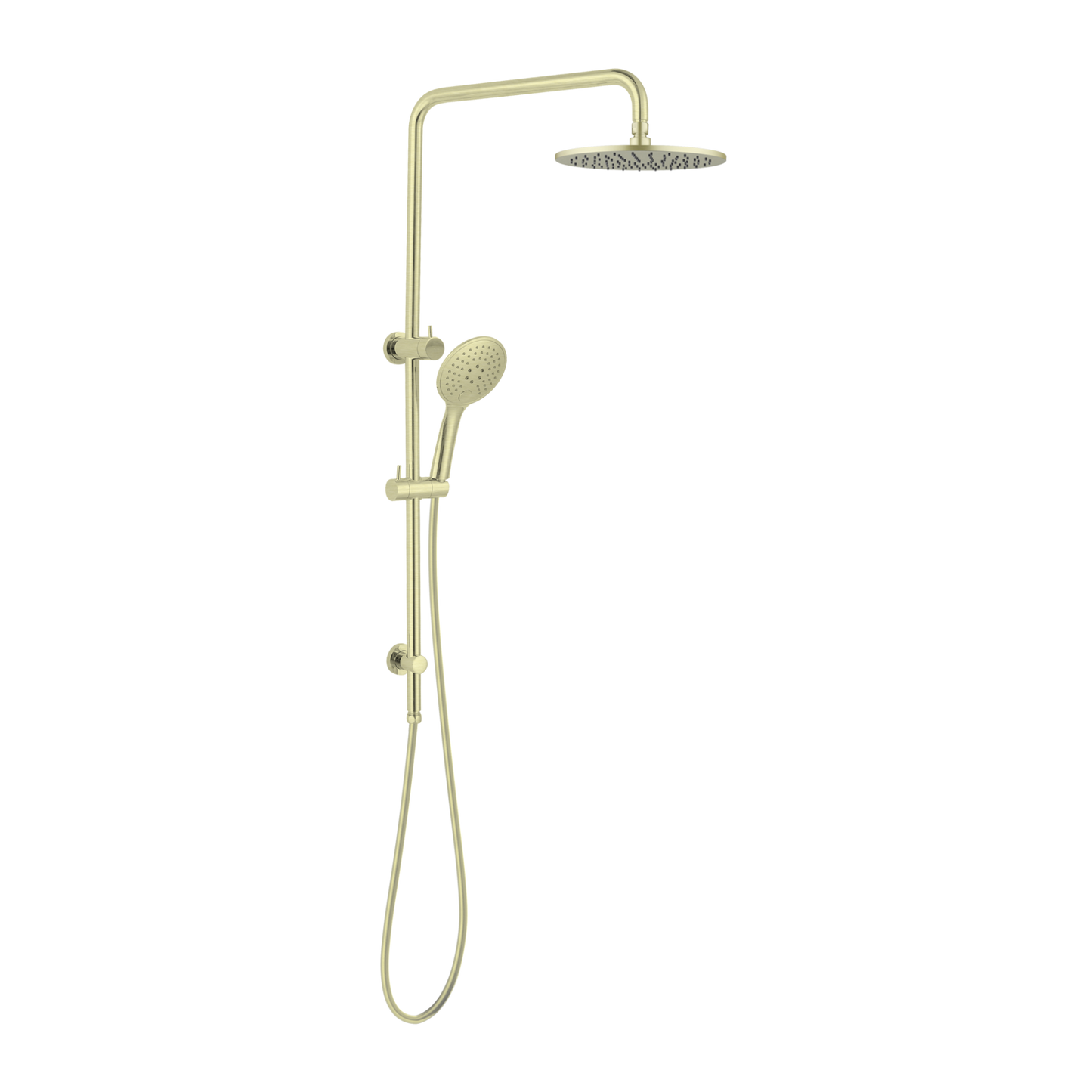 Nero Round Twin Shower Brushed Gold