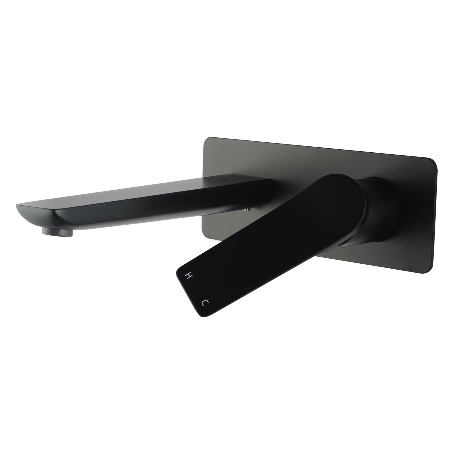 RUSHY Series Square Black Wall Mixer with Spout(color up)(extension part)