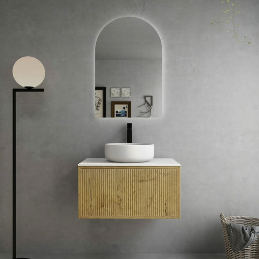 Bellevue Standard Wall Hung Vanity -   Prime Oak - 750mm