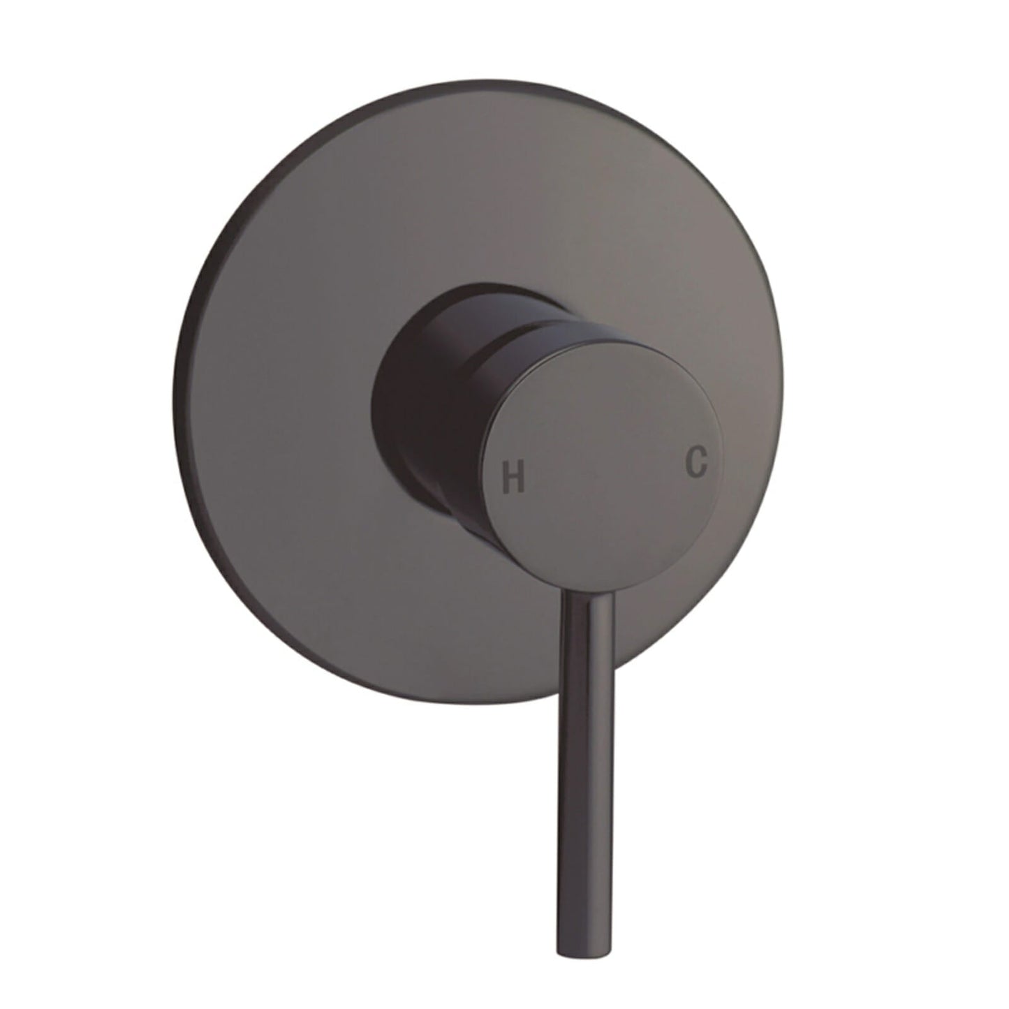 Pentro Gun Metal Grey Round Shower Mixer   Tap